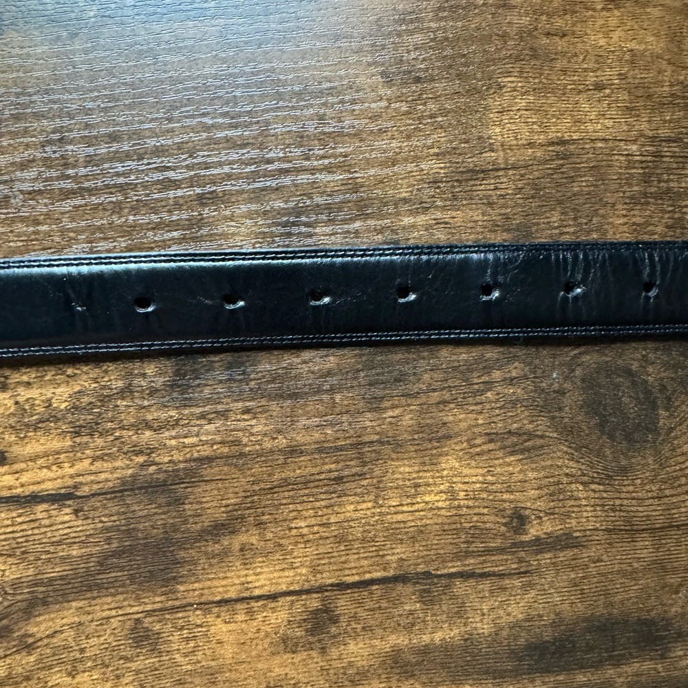 Tommy Hilfiger Genuine Leather Black Brown Reversible Belt Size 30-32 - Picture 14 of 15